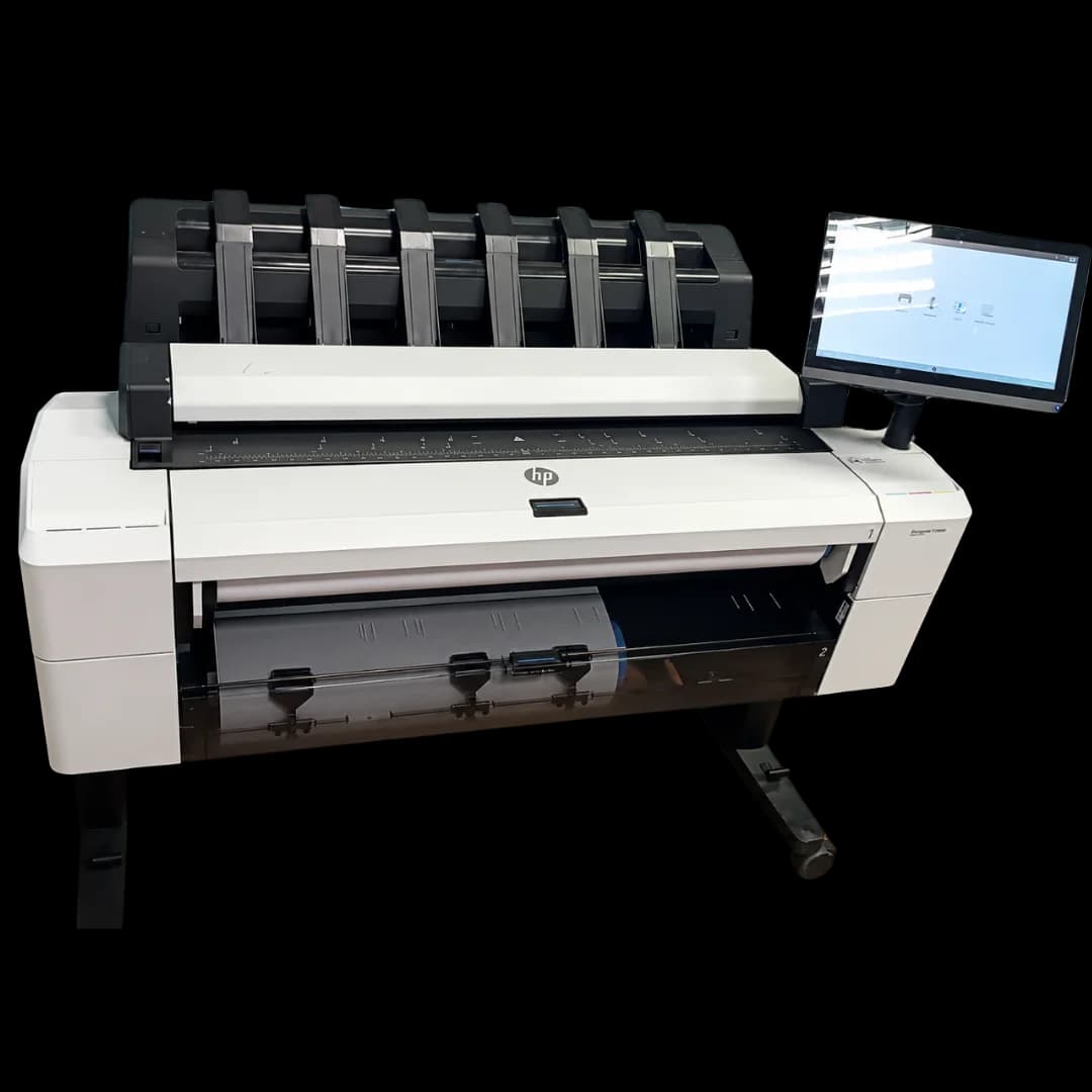 Plotter multifuncional HP com scanner acoplado para digitalização de plantas